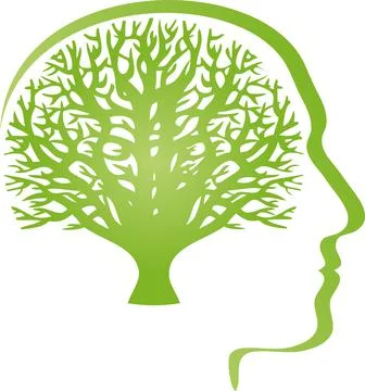 Head, tree, face, brain, memory, logo Stock Illustration