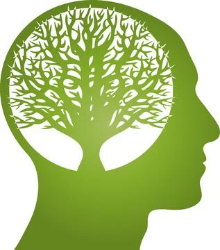 Head, tree, face, brain, memory, logo Stock Illustration