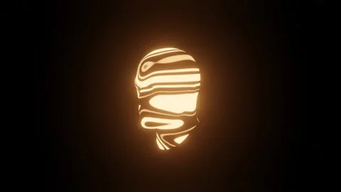 Head turns, glows and dancing in the dark Stock Footage 159300745