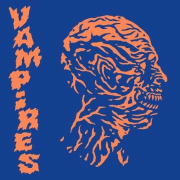 The head of the vampire monster. Vector illustration. Stock Illustration