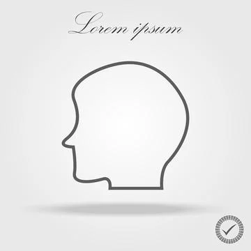 Head vector icon, flat design best vector icon Stock Illustration