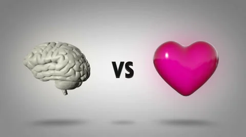 Head versus heart - logic versus emotion Video stock 39714859
