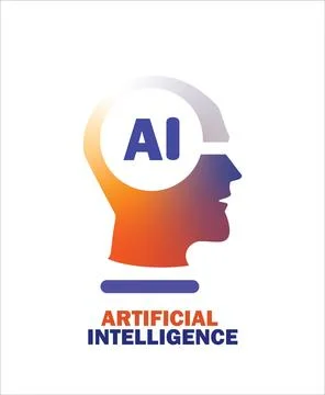 Head, virtual reality and artificial intelligence Stock Illustration