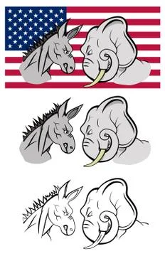 Head vs head Stock Illustration