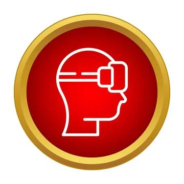 Head wearing vr goggles representing immersive digital experience Stock Illustration