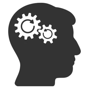 Head Wheels Rotation Flat Icon イラスト素材