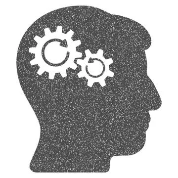 Head Wheels Rotation Grainy Texture Icon Illustrazione stock