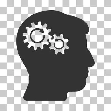 Head Wheels Rotation Vector Icon Stock Illustration