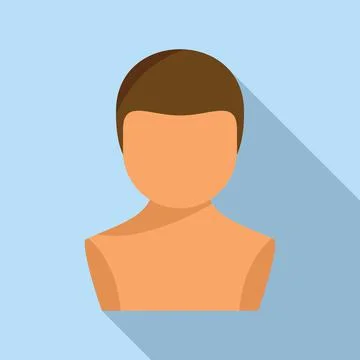 Head wig icon flat vector. Haircut fashion Stock Illustration