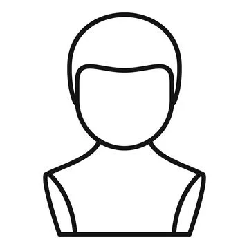 Head wig icon outline vector. Haircut fashion Stock Illustration