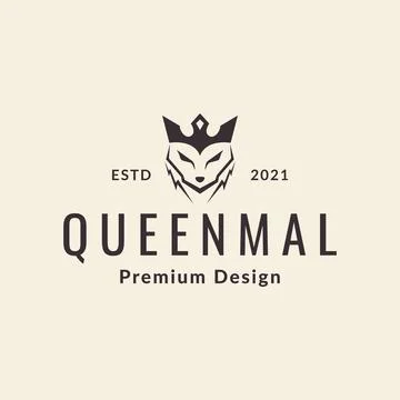 Head wolf with crown hipster logo design vector graphic symbol icon illustr.. Stock Illustration