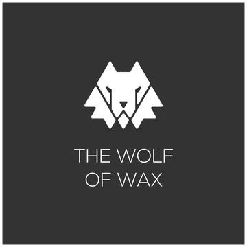 Head Wolf Hunter Winter Hill logo design Stock Illustration