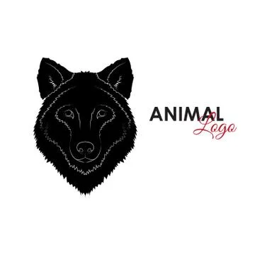 Head wolf icon logo symbol vector illustration Illustrazione stock