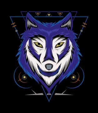 Head wolf vector, wolves face illustration Stock Illustration