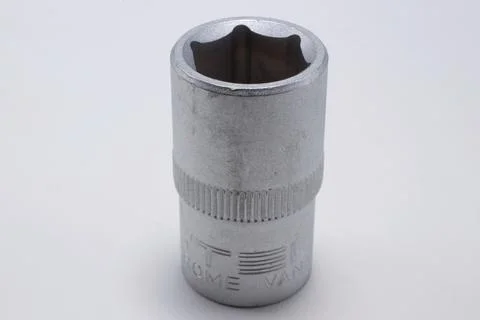 Head wrench socket for nuts on a white background close-up Stock Photos