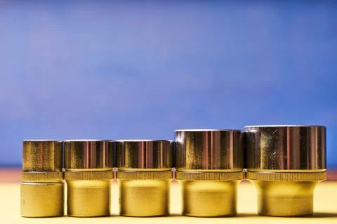 Head wrenches with a colored background. Machine repair tool Stock Photos