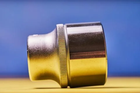 Head wrenches with a colored background. Machine repair tool Foto stock