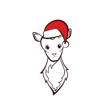 Head of a young mutton. Stock Illustration
