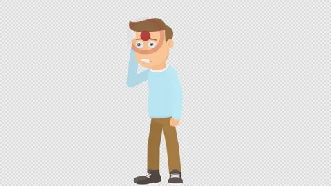 Migraine Headache Cartoon Stock Footage ~ Royalty Free Stock Videos | Pond5