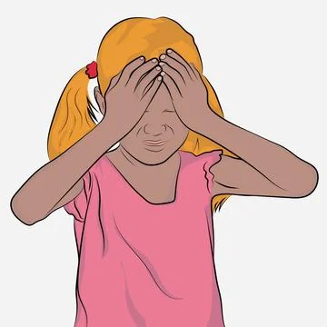 Headache in children. Stock Illustration