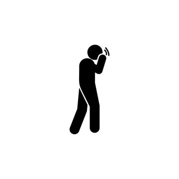 Headache, cramp icon. Element of amyotrophic lateral sclerosis icon Stock Illustration