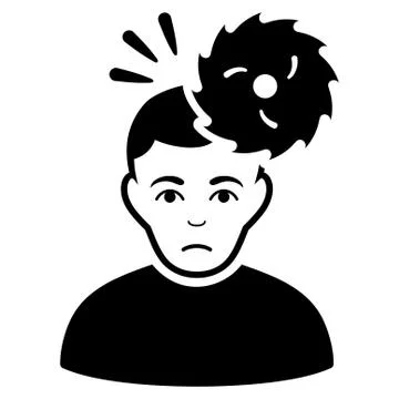 Headache Flat Vector Icon Stock Illustration