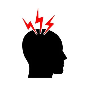 Headache icon design in flat style. Vector. Stock Illustration