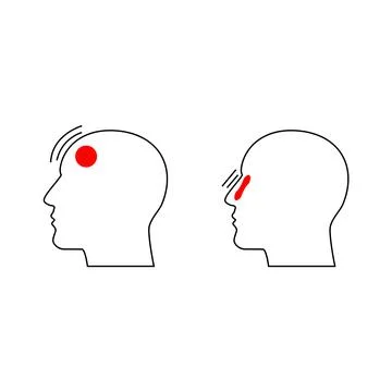 Headache icons sets Stock Illustration