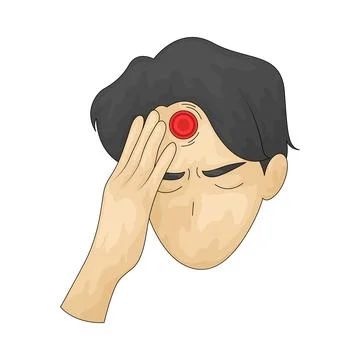 Headache illustration Stock Illustration