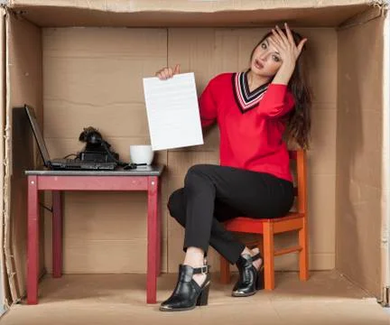 Headache from the information contained in the contract Stock Photos
