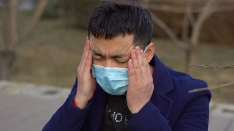 Headache man Stock Footage 124698006