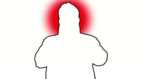Headache Man Silhouette Stock Footage