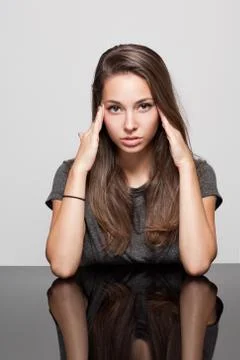 Headache. Foto stock