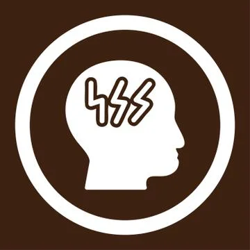 Headache Rounded Vector Icon Stock Illustration