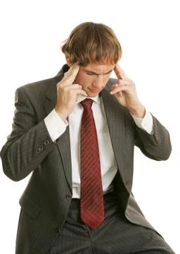Headache at Work Stock Photos