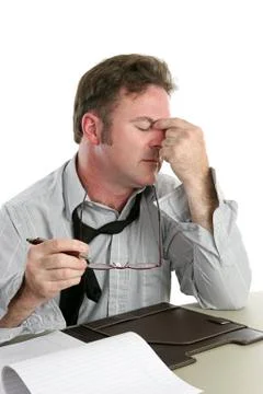 Headache at Work Stock Photos