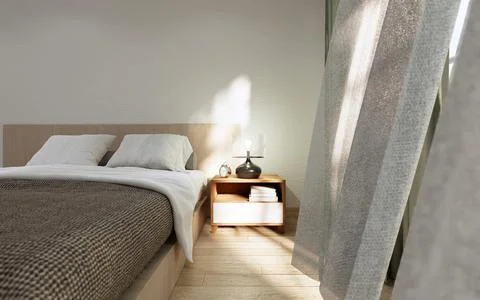 Headboard, bedroom interior 1 Stock Illustration