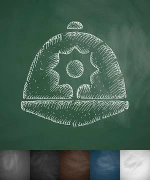 Headdress icon. Hand drawn vector illustration Ilustração Stock