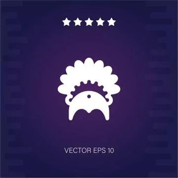 Headdress vector icon Stock Illustration