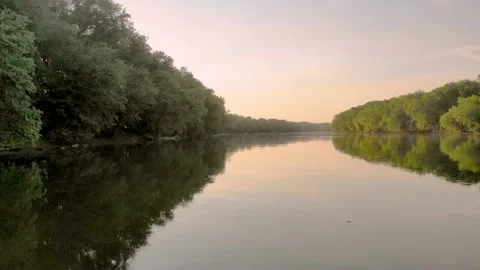 Headed Up the Potomac River Stock Footage 135278122