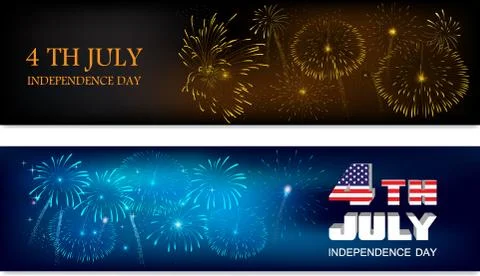 Header for 4th of July Stock Illustration