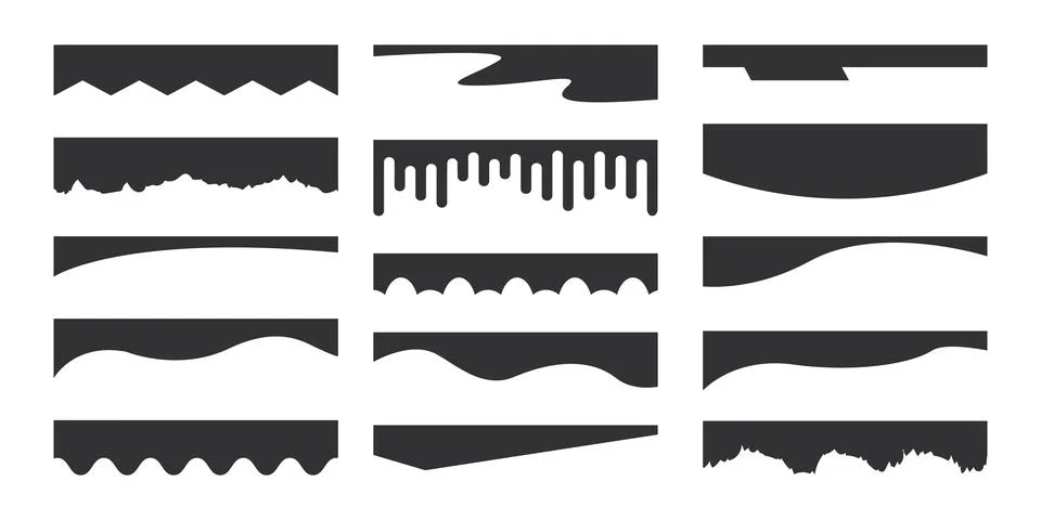 Header bottom divider, border higlight cover template, layout web page separator Stock Illustration