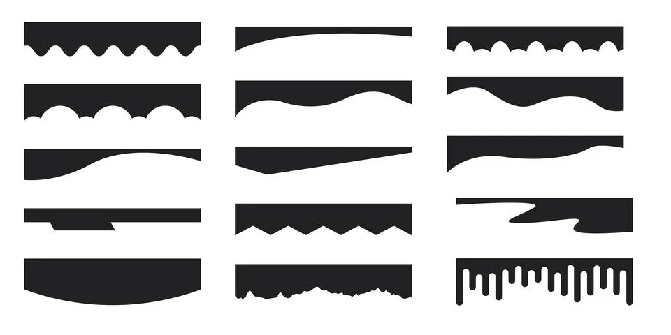 Header bottom divider, border higlight cover template, layout web page separator Stock Illustration