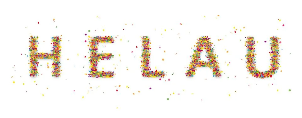 Header Confetti Helau Stock Illustration