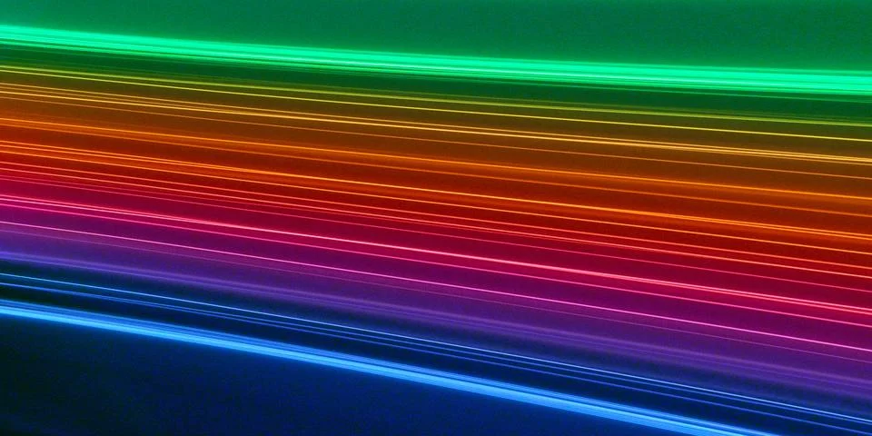 A header image of multicolour neon lines Stock Photos