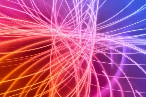 A header image of multicolour neon lines in shades of pink Stock Photos