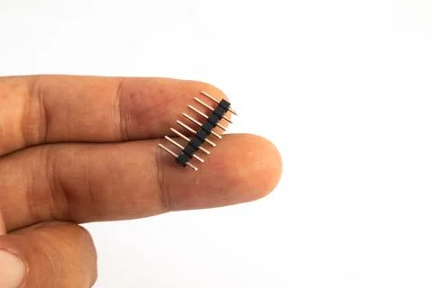 A header module from the jumper held fingers. This module is used for electro Stock Photos