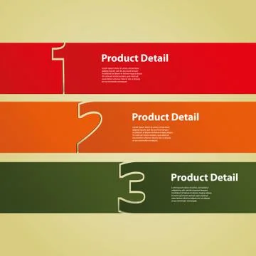 Header or Banner Design - Numbers Illustrazione stock