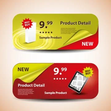 Header or Banner Design Set Stock Illustration