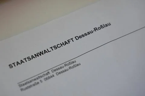 Header of the Staatsanwaltschaft Dessau-Roßlau Stock Photos